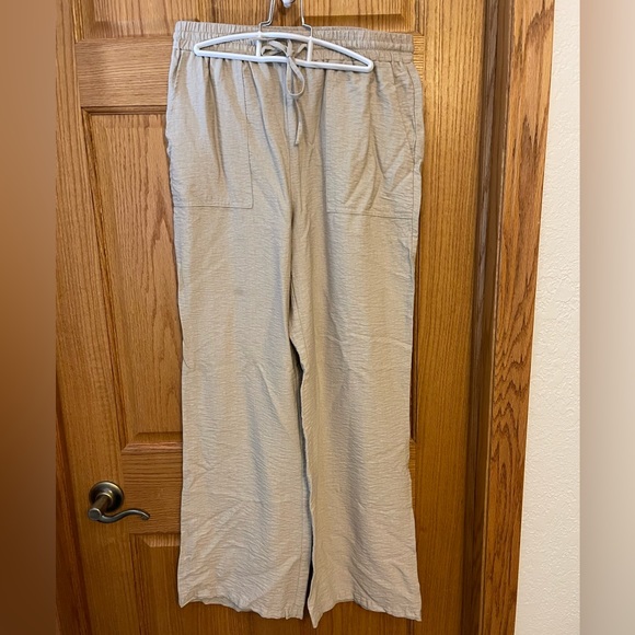 Khaki Linen Pant - size L - Picture 1 of 6